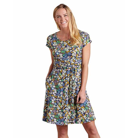 Toad & Co Cue Wrap Road Tripper Wrap Navy Garden Small - Picture 1 of 9